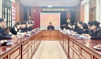 Chi bộ Viện KSND quận Nam Từ Liêm tổ chức Hội nghị kiểm điểm, đánh giá...